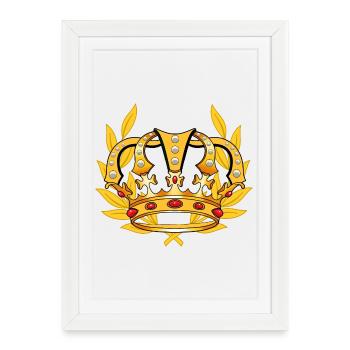 Crown King Majesty Royal Prince - Framed poster (27 × 37 cm) - white - Front