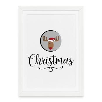 Noël - Affiche encadrée (27 × 37 cm) - blanc - Devant