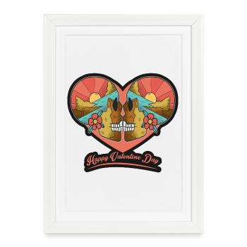 Joyeuse Saint-Valentin - Affiche encadrée (27 × 37 cm) - blanc - Devant