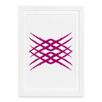Art - Design intemporel | Diamond Art | Motif de croix - Affiche encadrée (27 × 37 cm) - blanc - Devant