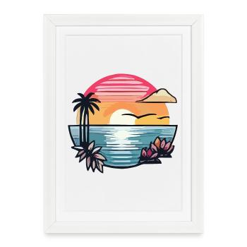 Été - Affiche encadrée (27 × 37 cm) - blanc - Devant
