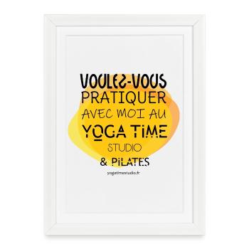Yoga Time Studio & Pilates - Affiche encadrée (27 × 37 cm) - blanc - Devant