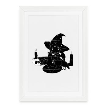 Magie noire - Affiche encadrée (27 × 37 cm) - blanc - Devant