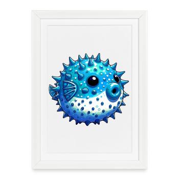 Blowfish - Affiche encadrée (27 × 37 cm) - blanc - Devant