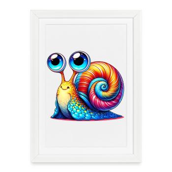 Escargot - Affiche encadrée (27 × 37 cm) - blanc - Devant