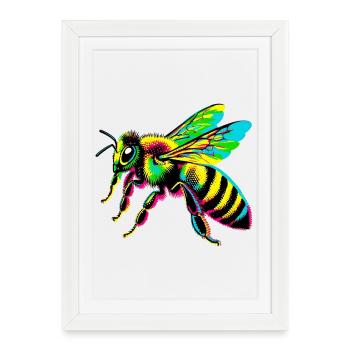 Abeille - Affiche encadrée (27 × 37 cm) - blanc - Devant
