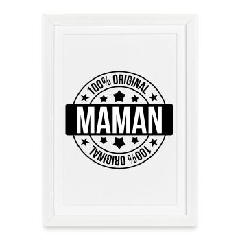 Maman d'Amour - Fête des Mères - Affiche encadrée (27 × 37 cm) - blanc - Devant