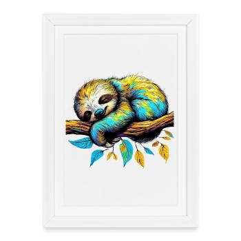 Paresse - Affiche encadrée (27 × 37 cm) - blanc - Devant