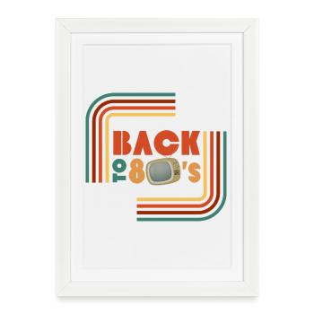 Review 80s Retro TV - Framed poster (27 × 37 cm) - white - Front