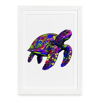 Tortue marine - Affiche encadrée (27 × 37 cm) - blanc - Devant
