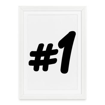 Numéro 1 # - Affiche encadrée (27 × 37 cm) - blanc - Devant