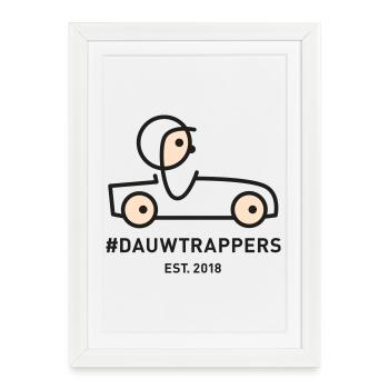 22 Dew trappers logo - Framed poster (27 × 37 cm) - white - Front