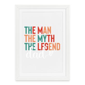 Papa - L’homme, le mythe, la légende - Affiche encadrée (27 × 37 cm) - blanc - Devant