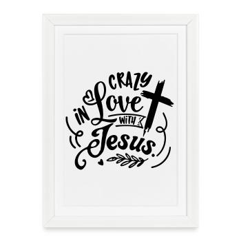 Faith-Inspired Cross and Love Design - Framed poster (27 × 37 cm) - white - Front