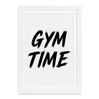 Gym Time - Framed poster (27 × 37 cm) - white - Front