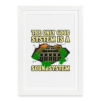 Système de son Dub - Affiche encadrée (27 × 37 cm) - blanc - Devant