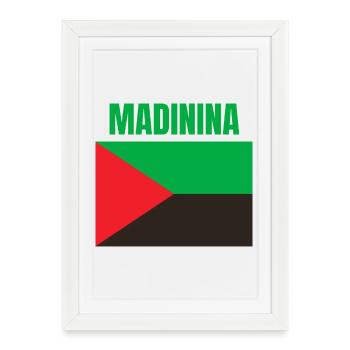 T-shirt Madinina drapeau Martinique - Affiche encadrée (27 × 37 cm) - blanc - Devant