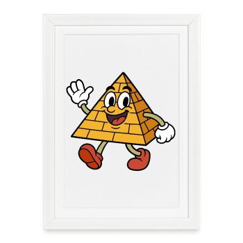 Pyramide loufoque parlante - Affiche encadrée (27 × 37 cm) - blanc - Devant