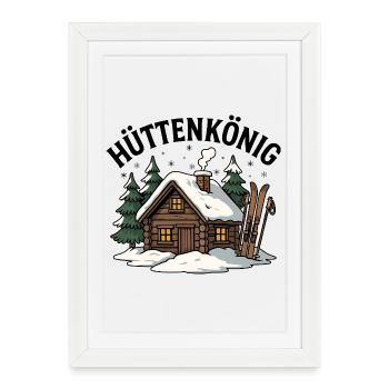 Roi de la cabane - Affiche encadrée (27 × 37 cm) - blanc - Devant