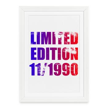 35th Birthday Limited Edition 11/1990 - Framed poster (27 × 37 cm) - white - Front