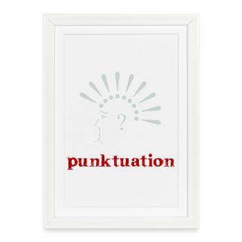 Punktuation Punctuation Portrait Tee - Framed poster (27 × 37 cm) - white - Front