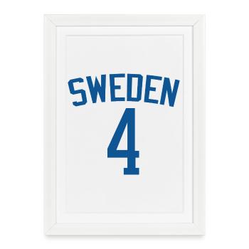 Sweden 4 – Sports Design - Framed poster (27 × 37 cm) - white - Front