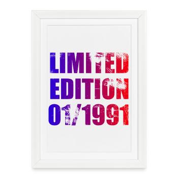 35e anniversaire Édition Limitée 01/1991 - Affiche encadrée (27 × 37 cm) - blanc - Devant