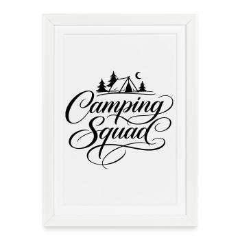 Tente de camping - Affiche encadrée (27 × 37 cm) - blanc - Devant