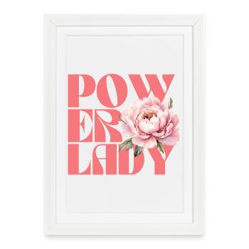 Dame de pouvoir - Affiche encadrée (27 × 37 cm) - blanc - Devant