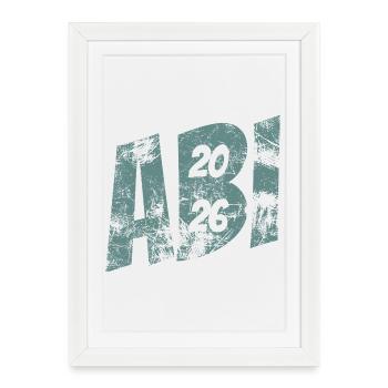 Abi 2026 - Abitur - Don - Affiche encadrée (27 × 37 cm) - blanc - Devant