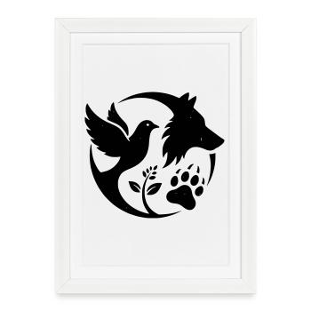 Animal Protection Logo - Framed poster (27 × 37 cm) - white - Front