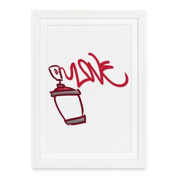 L’amour dans la bouteille - Affiche encadrée (27 × 37 cm) - blanc - Devant