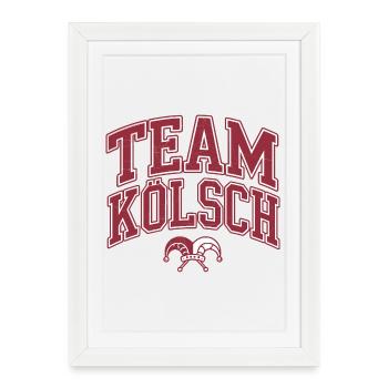 Team Kölsch - Carnival Costume - Framed poster (27 × 37 cm) - white - Front