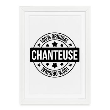 Singer - Singing - Song - Framed poster (27 × 37 cm) - white - Front