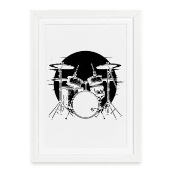 Drummer Sketch - Framed poster (27 × 37 cm) - white - Front