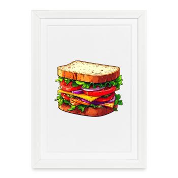 Sandwich - Framed poster (27 × 37 cm) - white - Front