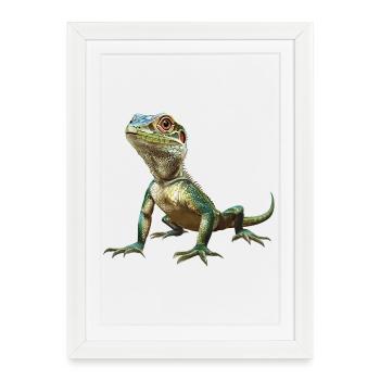 Lézard des lézards - Affiche encadrée (27 × 37 cm) - blanc - Devant