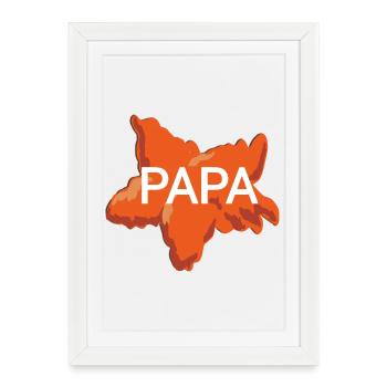 Dad - Framed poster (27 × 37 cm) - white - Front