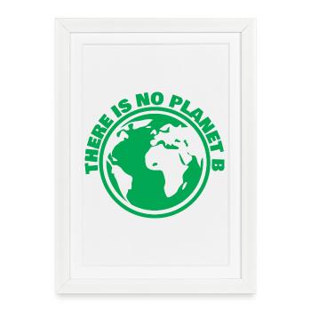 Il n’existe pas d’art écologique mondial de la Planète B - Affiche encadrée (27 × 37 cm) - blanc - Devant