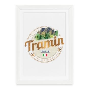 Terme Trentin, Tyrol du Sud, Italie, souvenir vintage - Affiche encadrée (27 × 37 cm) - blanc - Devant