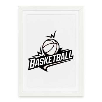 j'peux pas j'ai backetball - Affiche encadrée (27 × 37 cm) - blanc - Devant