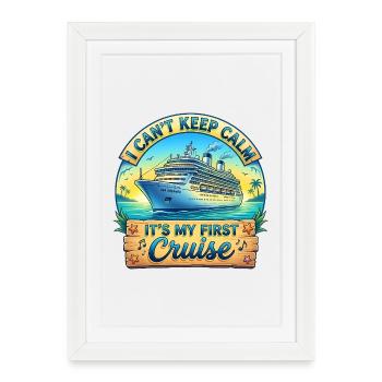 I can't stay calm, it's my first K - Framed poster (27 × 37 cm) - white - Front
