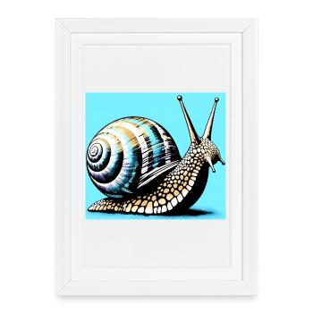 Snail - Framed poster (27 × 37 cm) - white - Front