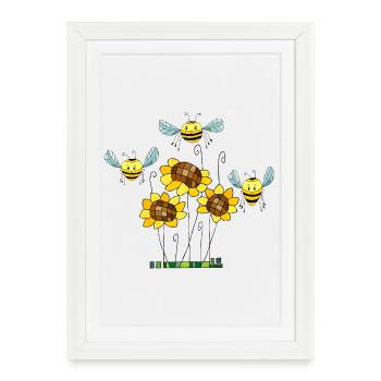 Insectes - Affiche encadrée (27 × 37 cm) - blanc - Devant