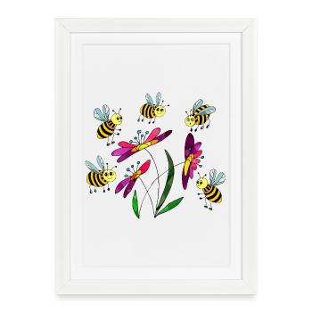 Insectes - Affiche encadrée (27 × 37 cm) - blanc - Devant
