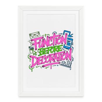 UX/UI Designer Function Before Product Design - Framed poster (27 × 37 cm) - white - Front