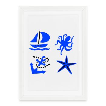 maritime - Affiche encadrée (27 × 37 cm) - blanc - Devant