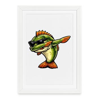 Dabbing Perch - Framed poster (27 × 37 cm) - white - Front