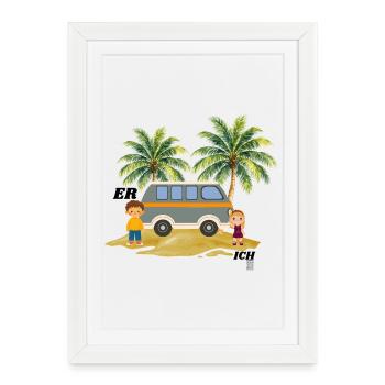 HE ME - Framed poster (27 × 37 cm) - white - Front