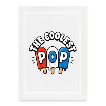 Funny grandpa, the coolest dad - Framed poster (27 × 37 cm) - white - Front
